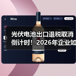 光伏电池出口退税取消倒计时！2026年企业如何绝地反击？