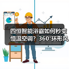 四恒智能浴霸如何秒变恒温空调？360°环形风口设计（图3）