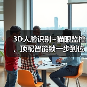 3D人脸识别+猫眼监控，顶配智能锁一步到位（图2）