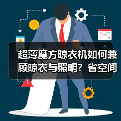 超薄魔方晾衣机如何兼顾晾衣与照明？省空间设计揭晓（图3）