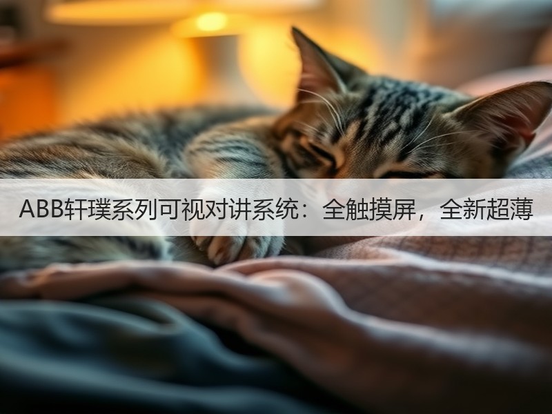 ABB轩璞系列可视对讲系统：全触摸屏，全新超薄