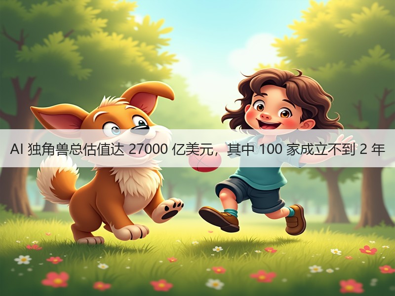 AI 独角兽总估值达 27000 亿美元，其中 100 家成立不到 2 年