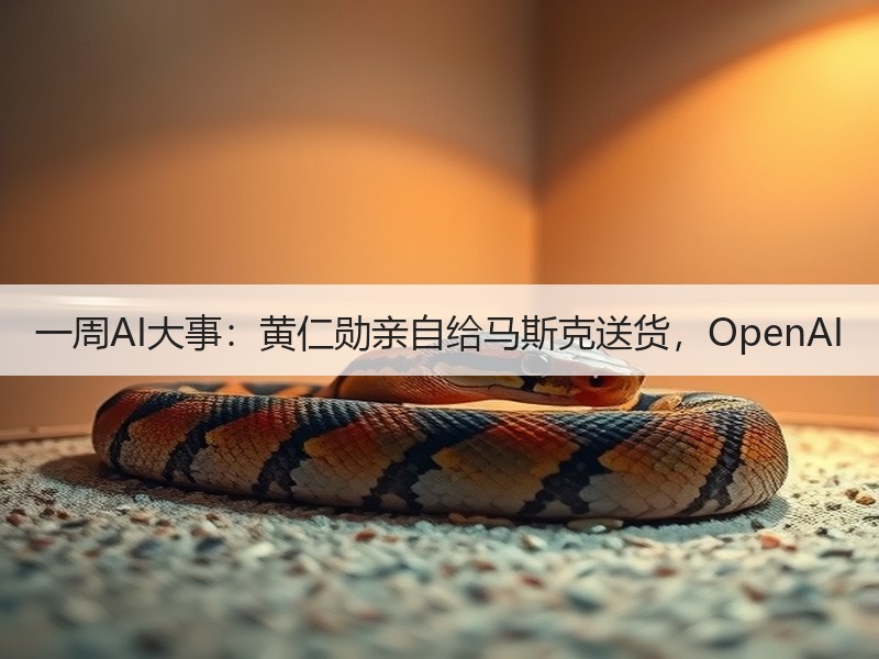 一周AI大事：黄仁勋亲自给马斯克送货，OpenAI