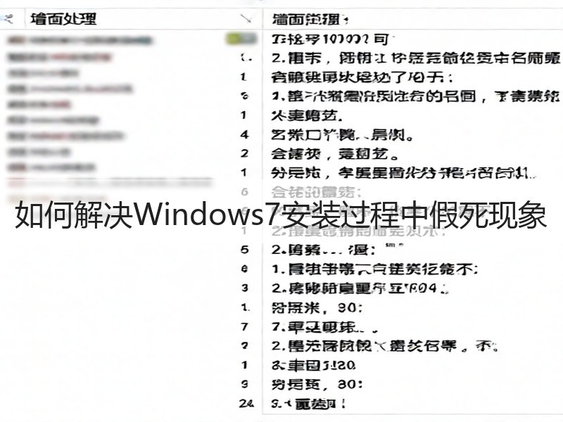 如何解决Windows7安装过程中假死现象