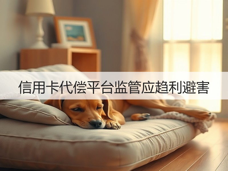 信用卡代偿平台监管应趋利避害