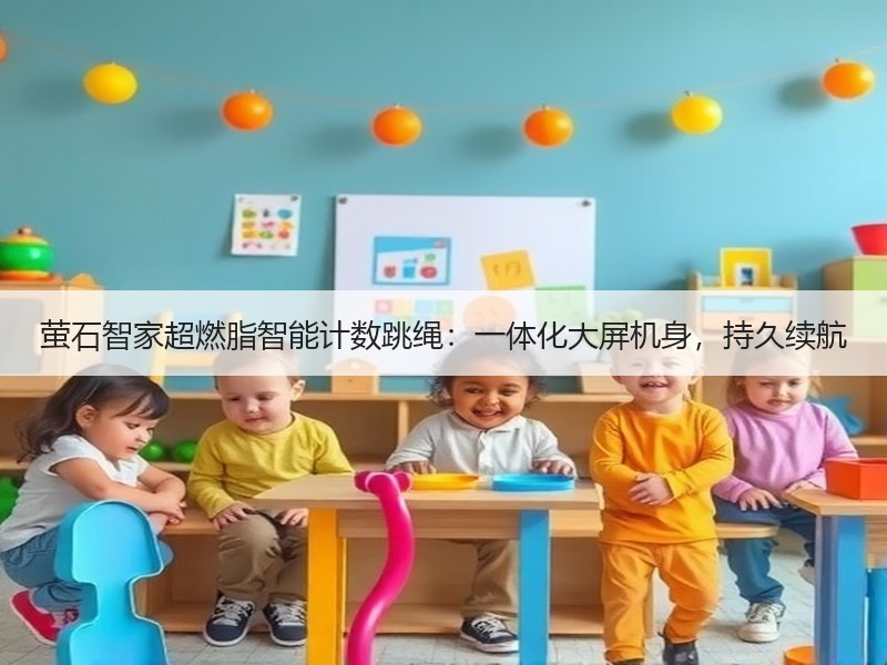 萤石智家超燃脂智能计数跳绳：一体化大屏机身，持久续航