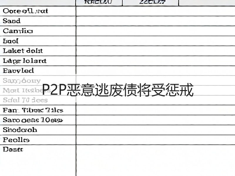 P2P恶意逃废债将受惩戒