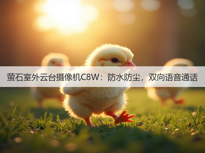 萤石室外云台摄像机C8W：防水防尘，双向语音通话