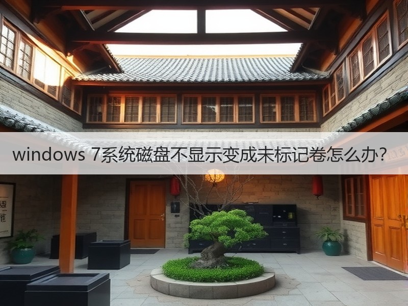 windows 7系统磁盘不显示变成未标记卷怎么办？