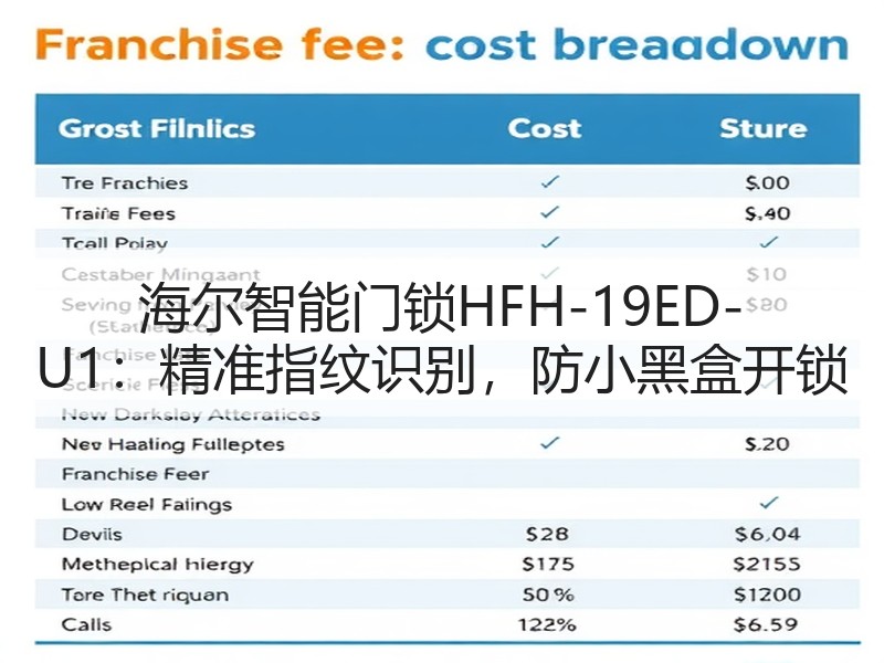 海尔智能门锁HFH-19ED-U1：精准指纹识别，防小黑盒开锁