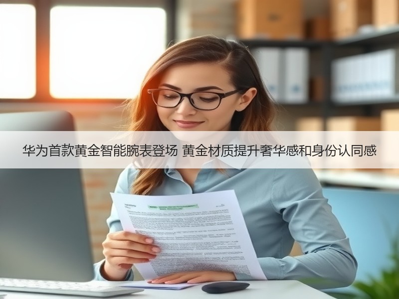 华为首款黄金智能腕表登场 黄金材质提升奢华感和身份认同感