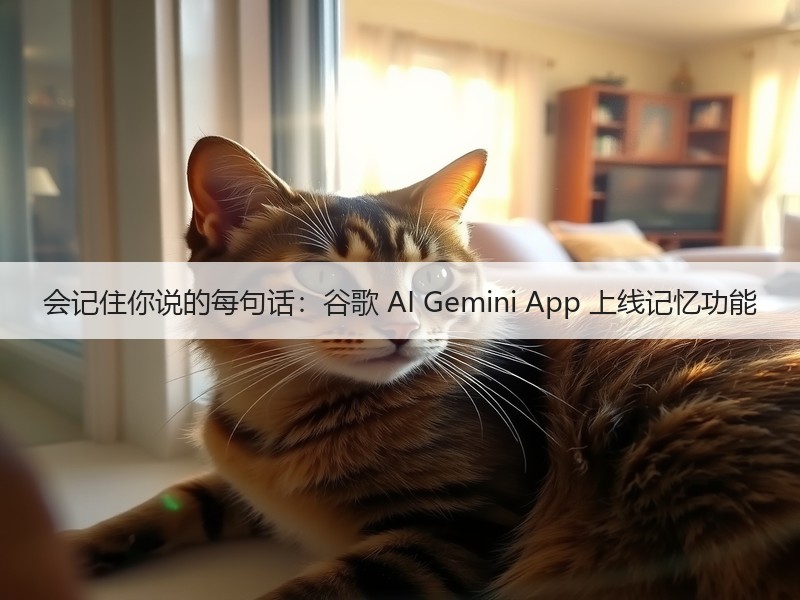 会记住你说的每句话：谷歌 AI Gemini App 上线记忆功能