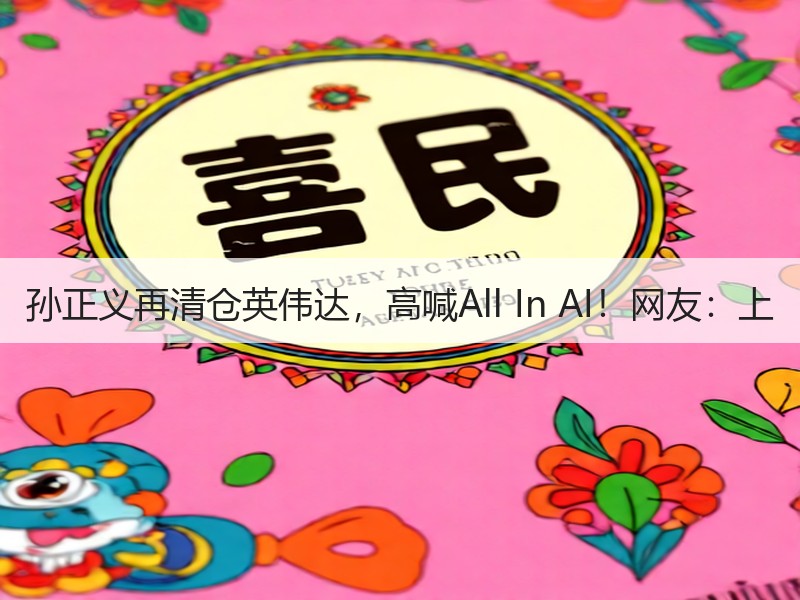 孙正义再清仓英伟达，高喊All In AI！网友：上
