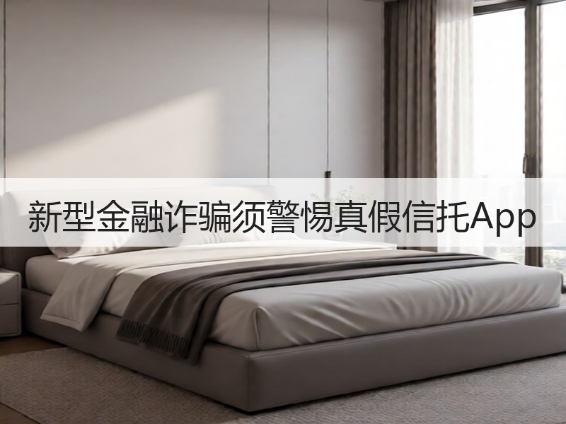 新型金融诈骗须警惕真假信托App