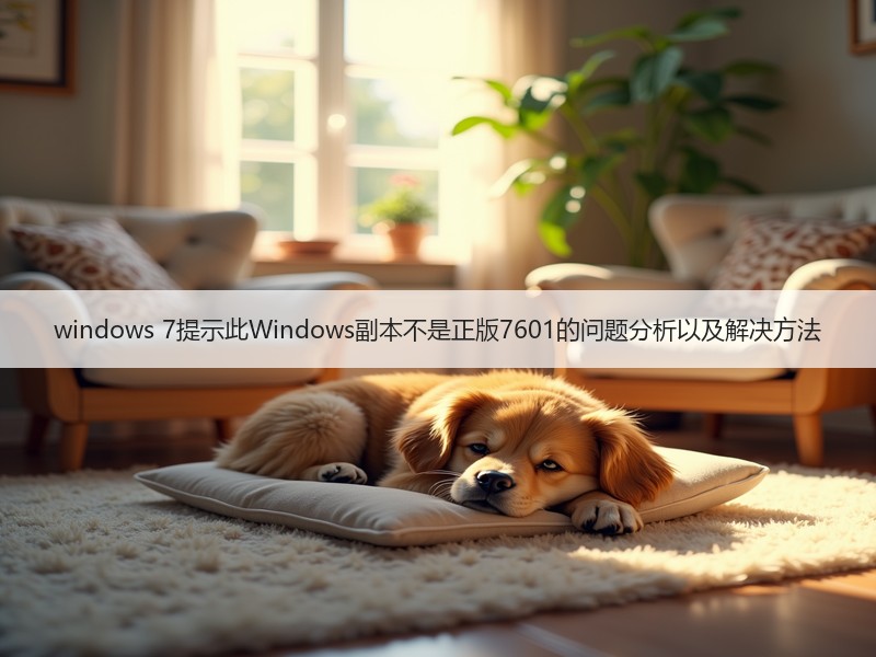 windows 7提示此Windows副本不是正版7601的问题分析以及解决方法