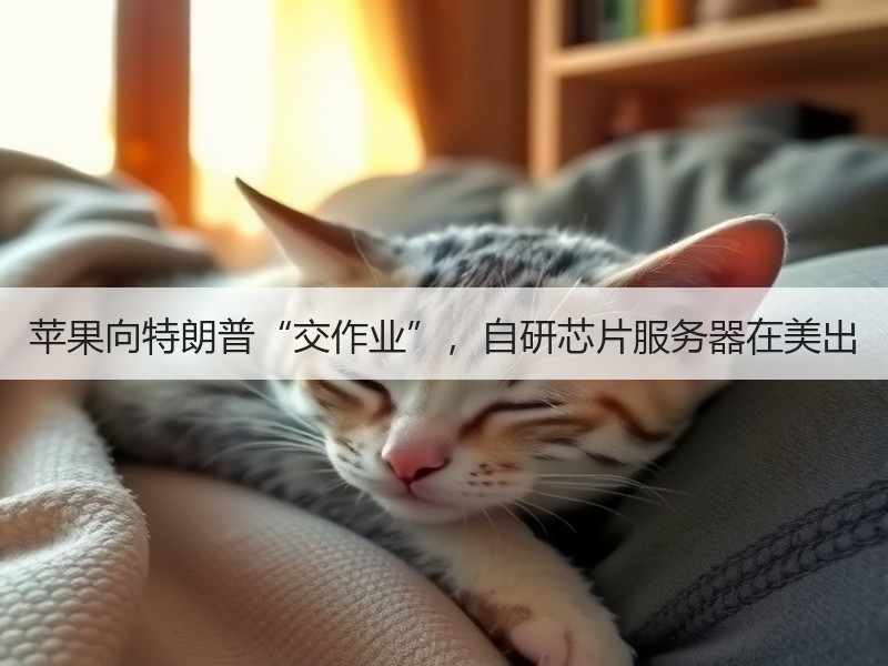 苹果向特朗普“交作业”，自研芯片服务器在美出