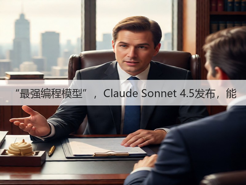 “最强编程模型”，Claude Sonnet 4.5发布，能