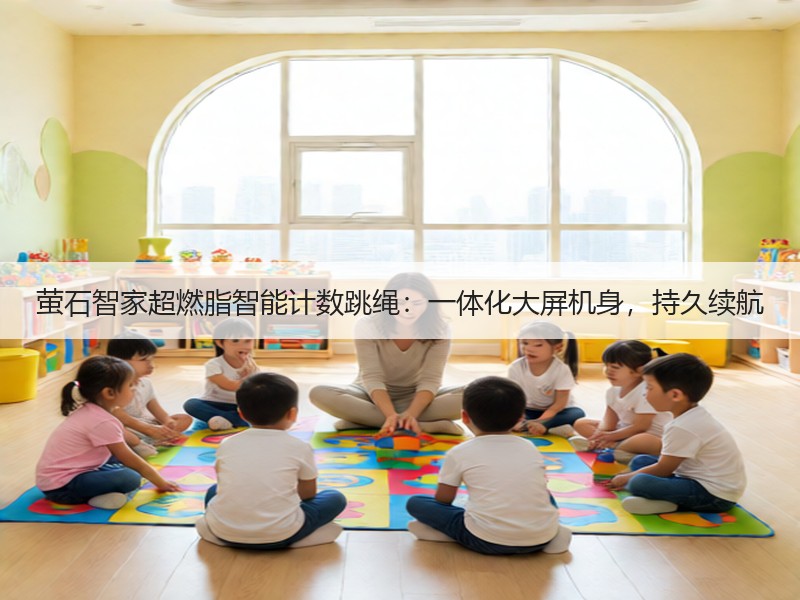萤石智家超燃脂智能计数跳绳：一体化大屏机身，持久续航