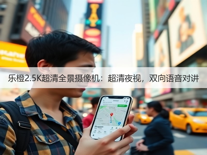 乐橙2.5K超清全景摄像机：超清夜视，双向语音对讲