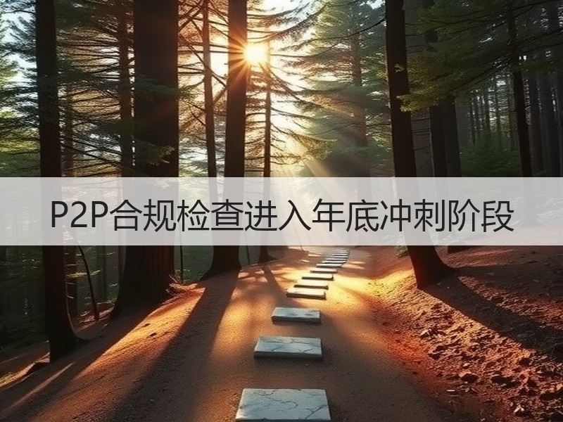 P2P合规检查进入年底冲刺阶段