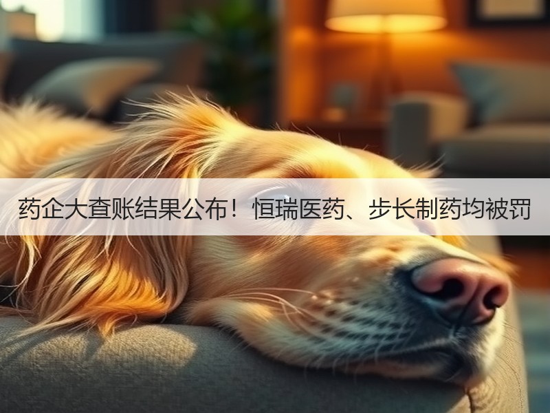 药企大查账结果公布！恒瑞医药、步长制药均被罚