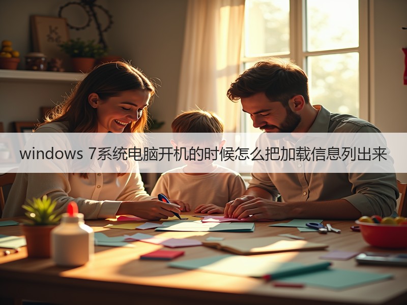 windows 7系统电脑开机的时候怎么把加载信息列出来