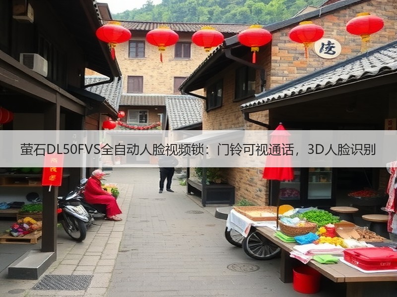 萤石DL50FVS全自动人脸视频锁：门铃可视通话，3D人脸识别