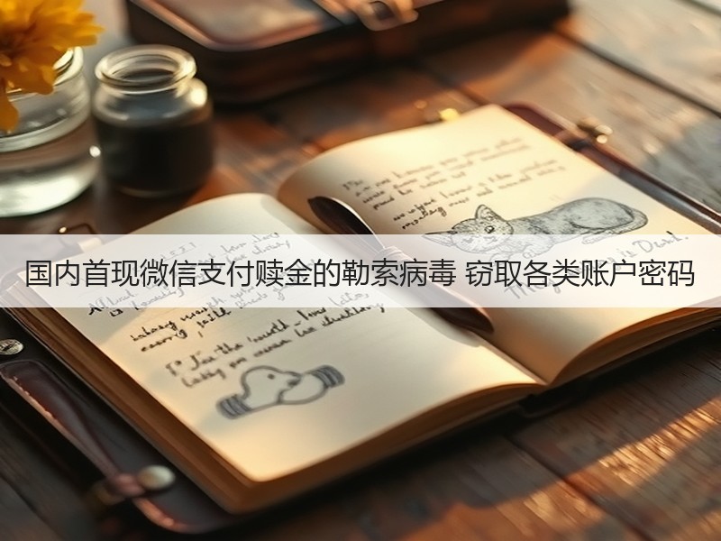 国内首现微信支付赎金的勒索病毒 窃取各类账户密码
