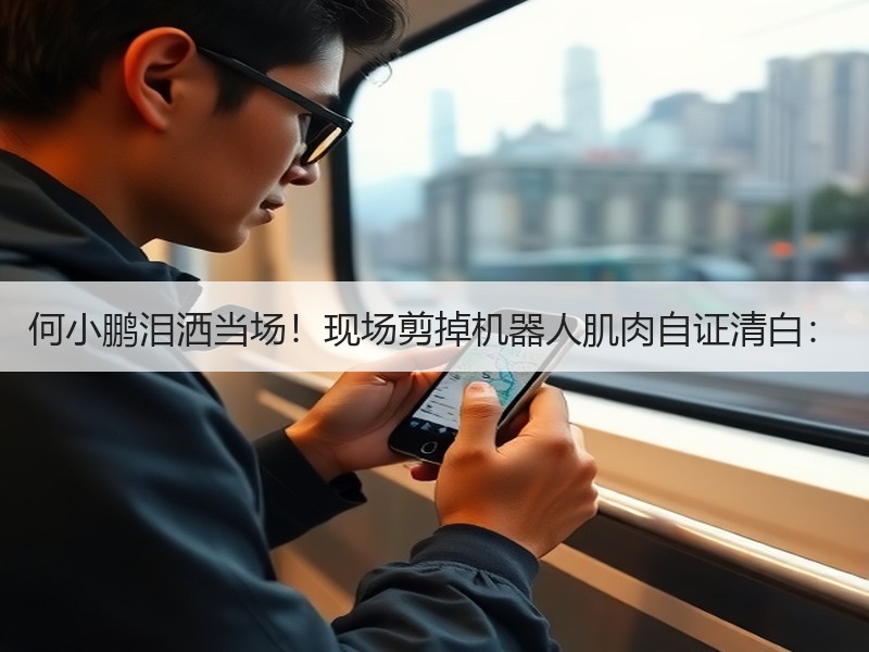 何小鹏泪洒当场！现场剪掉机器人肌肉自证清白：